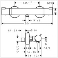 HANSGROHE ECOSTAT TERMOSTATICA